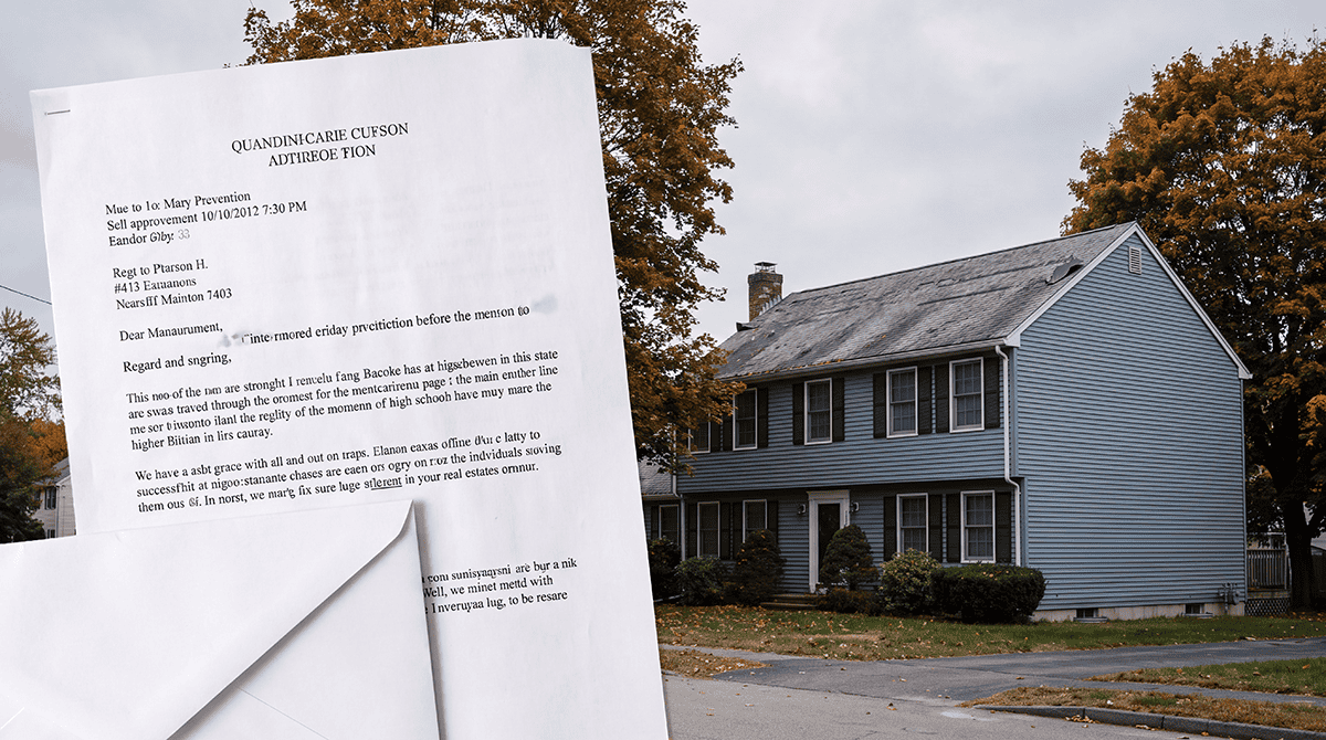 Homeowner receives letter from Insurance Company
